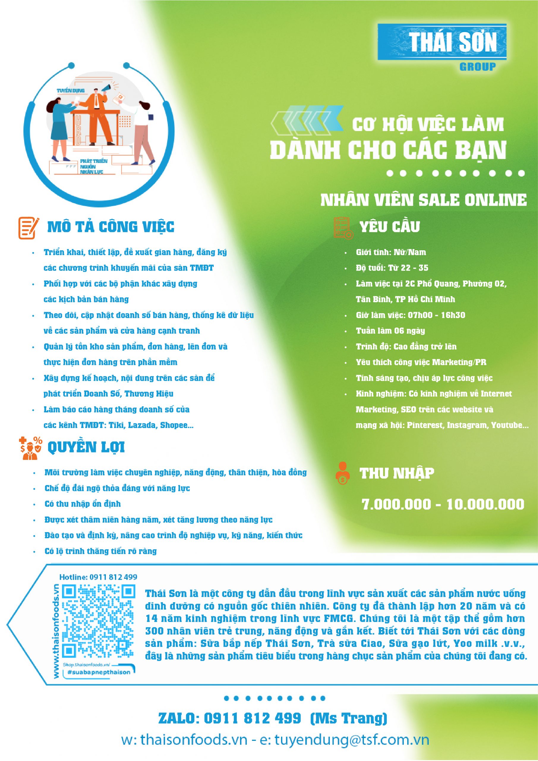 Nhân viên  Sale Online